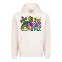 Pale Pink mardi saurus rex mardi gras Premium Hoodie - MaliasSmallBusiness