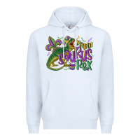 White mardi saurus rex mardi gras Premium Hoodie - MaliasSmallBusiness