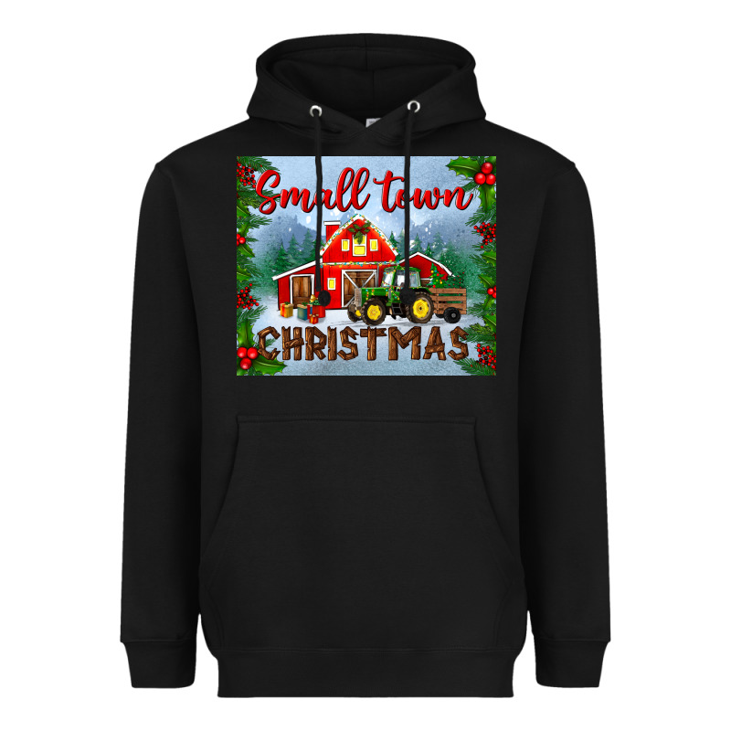 Small Town Christmas Mousepad Heavyweight Hoodie by BundleAndBundleShop | Teevron