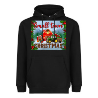 Black small town christmas mousepad Heavyweight Hoodie - BundleAndBundleShop