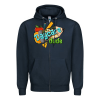 Navy daycare dude Zipper Hoodie - RanaPortraitStore