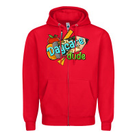 Red daycare dude Zipper Hoodie - RanaPortraitStore