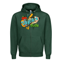 Sports Green daycare dude Zipper Hoodie - RanaPortraitStore