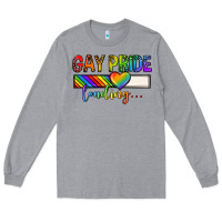 Heather Grey gay pride loading lgbtq Long Sleeve Tee - texasbilliewilder