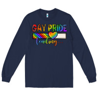 Navy gay pride loading lgbtq Long Sleeve Tee - texasbilliewilder