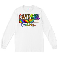 White gay pride loading lgbtq Long Sleeve Tee - texasbilliewilder
