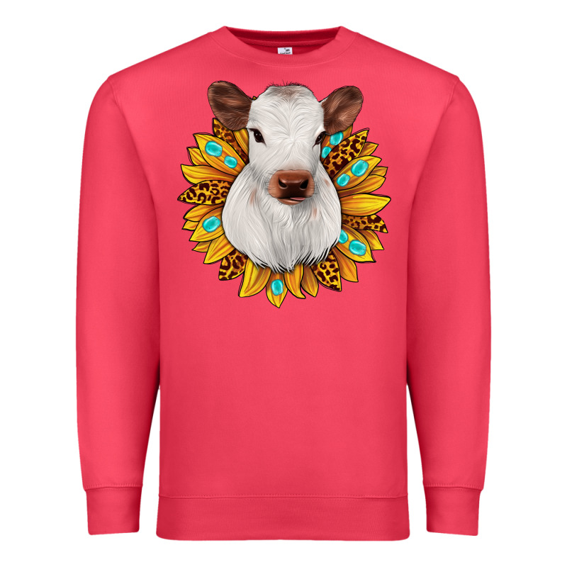 Sunflower Heifer Premium Sweatshirt by JahusDesignShop | Teevron