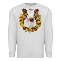 Dove Grey sunflower heifer Premium Sweatshirt - JahusDesignShop