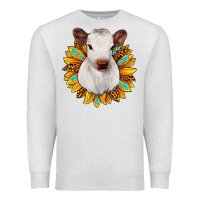 Oatmeal Heather sunflower heifer Premium Sweatshirt - JahusDesignShop
