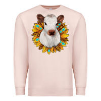 Pale Pink sunflower heifer Premium Sweatshirt - JahusDesignShop