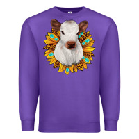 Purple sunflower heifer Premium Sweatshirt - JahusDesignShop