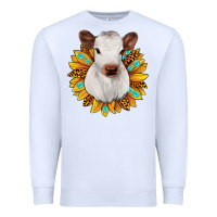White sunflower heifer Premium Sweatshirt - JahusDesignShop