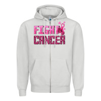 Dove Grey Fight Cancer Zipper Hoodie - texasbilliewilder