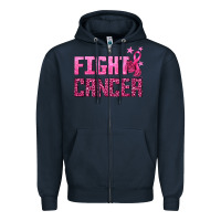 Navy Fight Cancer Zipper Hoodie - texasbilliewilder