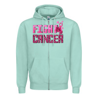 Seafoam Fight Cancer Zipper Hoodie - texasbilliewilder