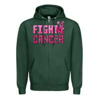 Sports Green Fight Cancer Zipper Hoodie - texasbilliewilder