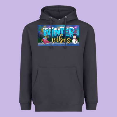 Winter Vibes License Plate Heavyweight Hoodie Designed By Bundleandbundleshop