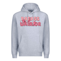 Heather Grey badass warrior Premium Hoodie - MaliasSmallBusiness