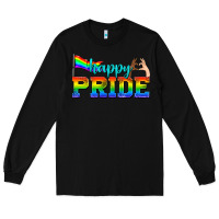 Black happy pride Long Sleeve Tee - texasbilliewilder