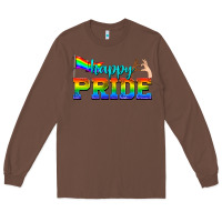 Chestnut happy pride Long Sleeve Tee - texasbilliewilder