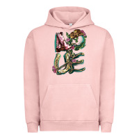Pigment Salmon love boots horseshoe cowboy Urban Hoodie - NancyCooperArtShop