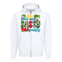 White little miss sassy pants Zipper Hoodie - Zillion Design Studio