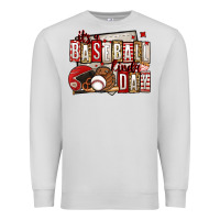 Dove Grey it's a baseball kinda day Premium Sweatshirt - Jasminsmagicworld