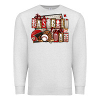Oatmeal Heather it's a baseball kinda day Premium Sweatshirt - Jasminsmagicworld