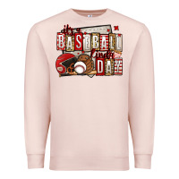 Pale Pink it's a baseball kinda day Premium Sweatshirt - Jasminsmagicworld