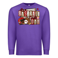 Purple it's a baseball kinda day Premium Sweatshirt - Jasminsmagicworld