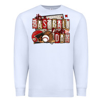 White it's a baseball kinda day Premium Sweatshirt - Jasminsmagicworld