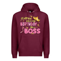 Burgundy birthday boss Premium Hoodie - MaliasSmallBusiness