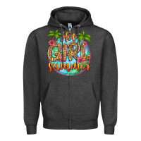 Charcoal Heather hot girl summer Zipper Hoodie - Zillion Design Studio