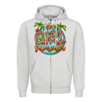 Dove Grey hot girl summer Zipper Hoodie - Zillion Design Studio
