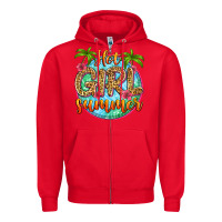 Red hot girl summer Zipper Hoodie - Zillion Design Studio