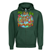 Sports Green hot girl summer Zipper Hoodie - Zillion Design Studio