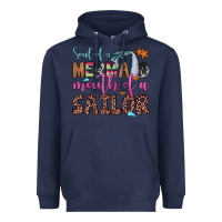 Navy soul of a mermaid mouth of a sailor Heavyweight Hoodie - JahusDesignShop
