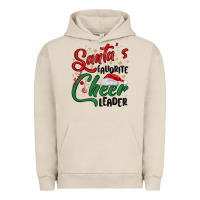 Pigment French Oak santa s favorite cheer leader Urban Hoodie - MaliasSmallBusiness