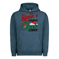 Pigment Midnight Navy santa s favorite cheer leader Urban Hoodie - MaliasSmallBusiness