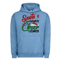Pigment Pebble Blue santa s favorite cheer leader Urban Hoodie - MaliasSmallBusiness