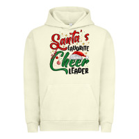 Pigment Pistachio santa s favorite cheer leader Urban Hoodie - MaliasSmallBusiness