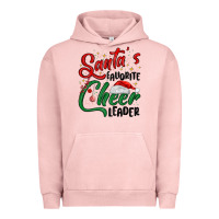 Pigment Salmon santa s favorite cheer leader Urban Hoodie - MaliasSmallBusiness