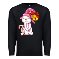 Black winter pink snowman Premium Sweatshirt - AdoDesignShop