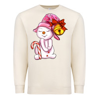 Sandshell winter pink snowman Premium Sweatshirt - AdoDesignShop