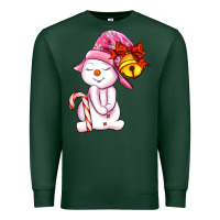 Sports Green winter pink snowman Premium Sweatshirt - AdoDesignShop