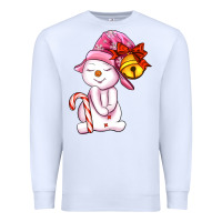 White winter pink snowman Premium Sweatshirt - AdoDesignShop