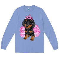 Colony Blue Balerina Dachshund With Tutu Long Sleeve Tee - RanaPortraitStore