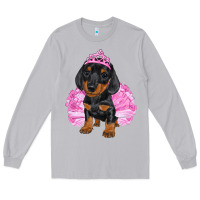 Moon Dust Balerina Dachshund With Tutu Long Sleeve Tee - RanaPortraitStore