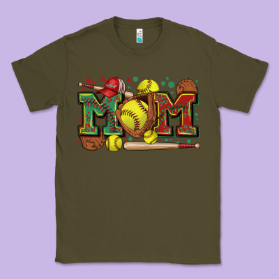 Mom Softball Classic Tee Designed By Zillion Design Studio