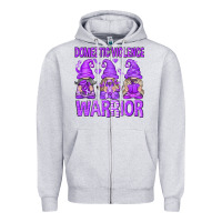 Heather Grey Domestic Violence Warrior Gnomes Zipper Hoodie - texasbilliewilder